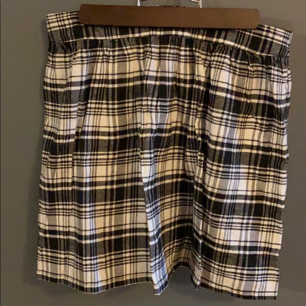 Mini Black Plaid Skater Skirt
